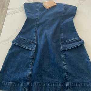 Reformation denim mini dress